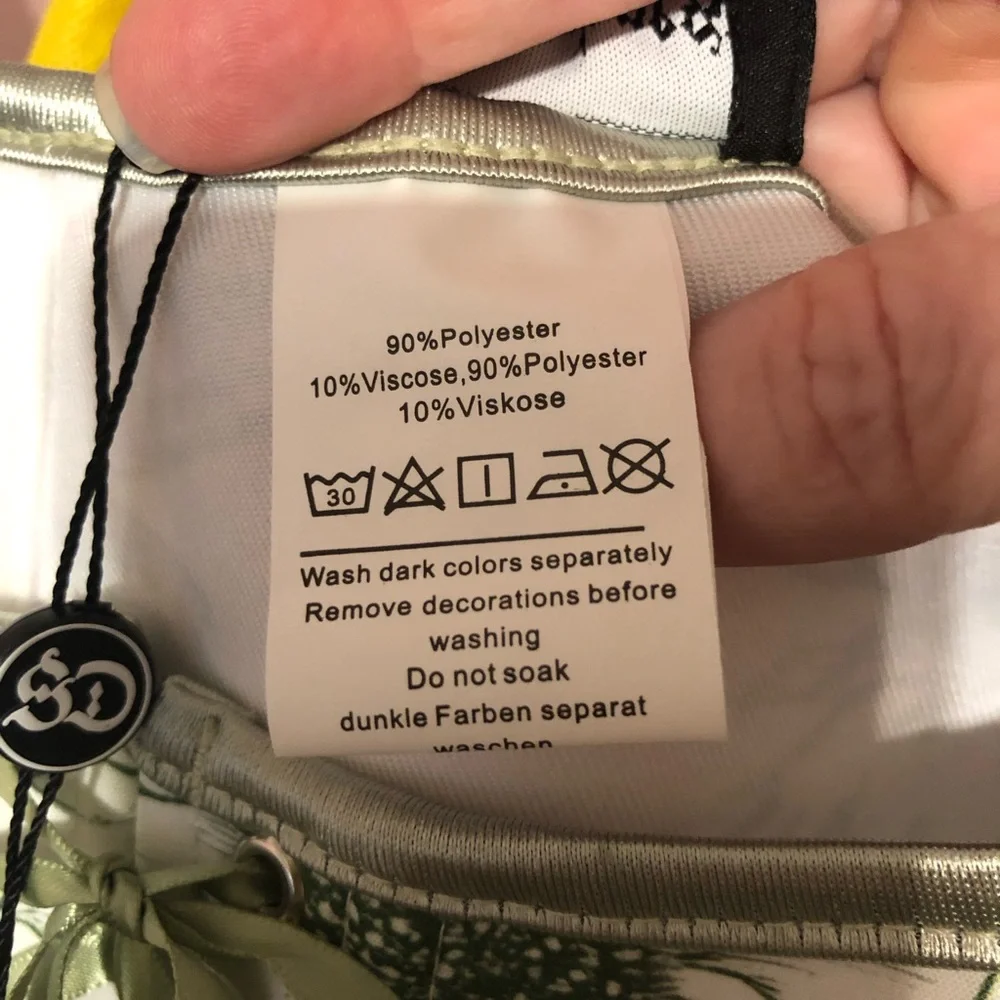 Scarlet Darkness spring floral print green white corset top RenFest cosplay - Picture 11 of 12